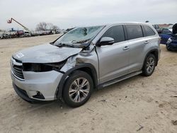 Salvage cars for sale from Copart Haslet, TX: 2016 Toyota Highlander LE