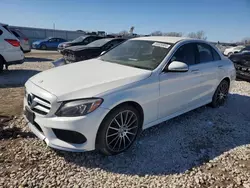 Salvage cars for sale at Kansas City, KS auction: 2015 Mercedes-Benz C 300 4matic