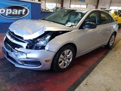 Salvage cars for sale at Angola, NY auction: 2015 Chevrolet Cruze L