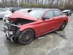 Salvage cars for sale at Waldorf, MD auction: 2017 Mercedes-Benz C 300 4matic