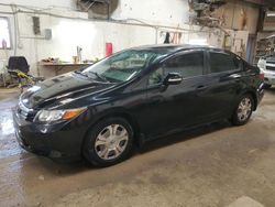 Honda Civic salvage cars for sale: 2012 Honda Civic Hybrid