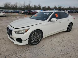Salvage cars for sale from Copart Houston, TX: 2014 Infiniti Q50 Hybrid Premium
