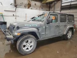 Salvage cars for sale from Copart Casper, WY: 2018 Jeep Wrangler Unlimited Sport