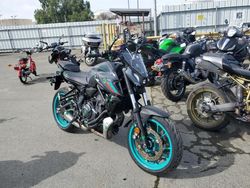 Salvage motorcycles for sale at Martinez, CA auction: 2023 Yamaha MT07 C