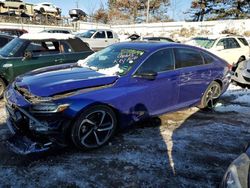 Salvage cars for sale from Copart New Britain, CT: 2021 Honda Accord Sport SE