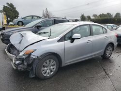 Salvage cars for sale from Copart San Martin, CA: 2012 Honda Civic LX