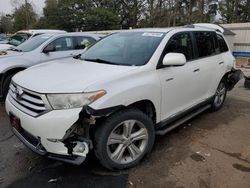 Toyota Highlander salvage cars for sale: 2012 Toyota Highlander Limited