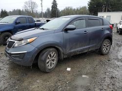 Salvage cars for sale from Copart Graham, WA: 2015 KIA Sportage LX