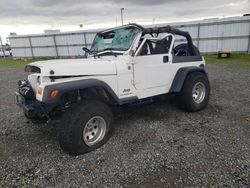 Salvage cars for sale from Copart Sacramento, CA: 2004 Jeep Wrangler / TJ Sport