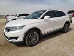 Salvage cars for sale from Copart Amarillo, TX: 2017 Lincoln MKX Reserve