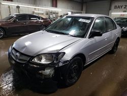 Honda Civic salvage cars for sale: 2005 Honda Civic LX