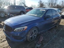 Salvage cars for sale at Baltimore, MD auction: 2017 Mercedes-Benz C 300 4matic