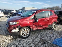 Salvage cars for sale at Wayland, MI auction: 2020 Ford Ecosport SE