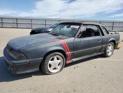 Salvage cars for sale at Fresno, CA auction: 1991 Ford Mustang LX