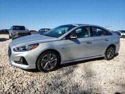 Salvage cars for sale at New Braunfels, TX auction: 2018 Hyundai Sonata Hybrid