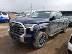 Salvage cars for sale from Copart Colorado Springs, CO: 2022 Toyota Tundra Crewmax Limited