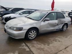Salvage cars for sale at Grand Prairie, TX auction: 2002 Honda Accord SE