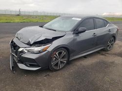 Nissan Vehiculos salvage en venta: 2021 Nissan Sentra SR