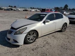 Salvage cars for sale from Copart Houston, TX: 2012 Infiniti G37 Base