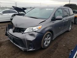 Salvage cars for sale at Elgin, IL auction: 2018 Toyota Sienna LE