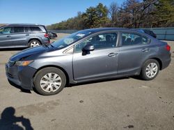 Salvage cars for sale from Copart Brookhaven, NY: 2012 Honda Civic LX