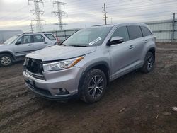 Salvage cars for sale from Copart Elgin, IL: 2016 Toyota Highlander XLE