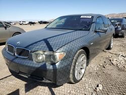 BMW 745 i salvage cars for sale: 2002 BMW 745 I