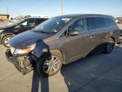 Salvage cars for sale at Grand Prairie, TX auction: 2015 Honda Odyssey Touring