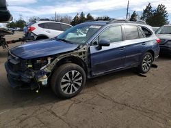 Salvage cars for sale from Copart Denver, CO: 2016 Subaru Outback 3.6R Limited