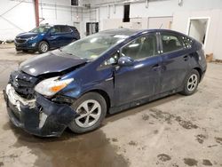 Salvage cars for sale at Center Rutland, VT auction: 2013 Toyota Prius