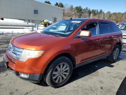 Salvage cars for sale at Exeter, RI auction: 2008 Ford Edge Limited