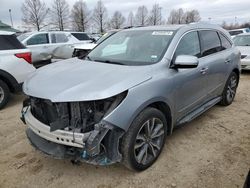 Salvage cars for sale at Cahokia Heights, IL auction: 2019 Acura MDX Advance