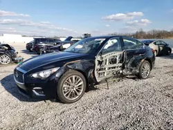 Salvage cars for sale from Copart Walton, KY: 2023 Infiniti Q50 Luxe