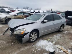 Salvage cars for sale at West Warren, MA auction: 2005 Honda Accord EX