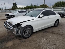 Salvage cars for sale at Miami, FL auction: 2018 Mercedes-Benz C300