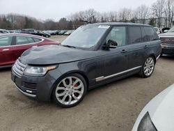 Salvage cars for sale at North Billerica, MA auction: 2017 Land Rover Range Rover Supercharged