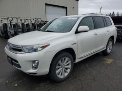 Salvage cars for sale from Copart Woodburn, OR: 2013 Toyota Highlander Hybrid Limited