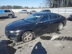 Chevrolet Malibu LS salvage cars for sale: 2017 Chevrolet Malibu LS