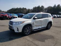 Salvage cars for sale from Copart Exeter, RI: 2018 Toyota Highlander SE