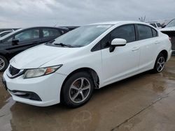 Salvage cars for sale at Grand Prairie, TX auction: 2015 Honda Civic SE