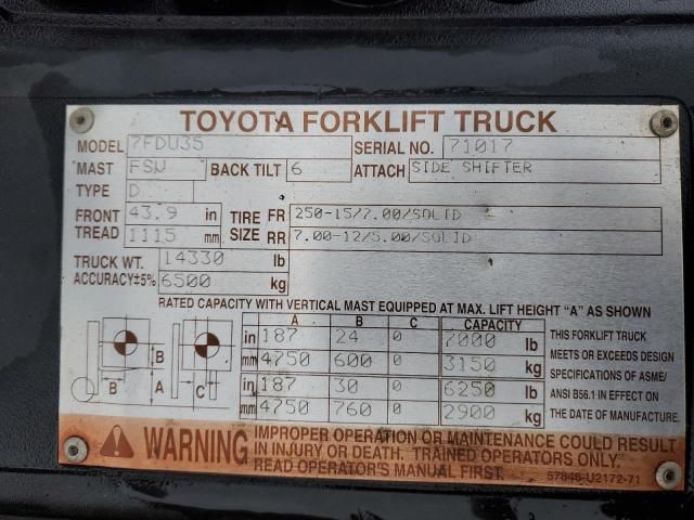 2011 Toyota Forklift