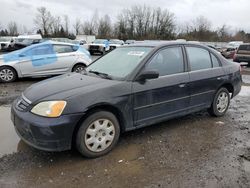 Honda salvage cars for sale: 2002 Honda Civic LX