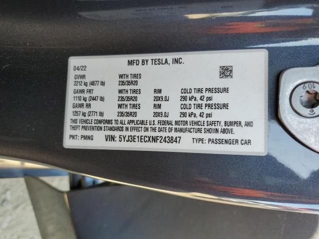 2022 Tesla Model 3