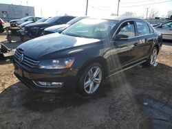 Salvage cars for sale at Chicago Heights, IL auction: 2014 Volkswagen Passat SEL