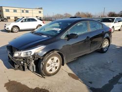 Salvage cars for sale from Copart Wilmer, TX: 2018 KIA Forte LX