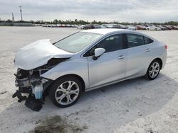 Salvage cars for sale from Copart Arcadia, FL: 2016 Chevrolet Cruze Premier