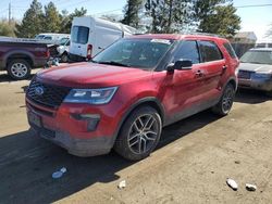 Salvage cars for sale at Denver, CO auction: 2018 Ford Explorer Sport