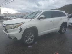 Salvage cars for sale at Colton, CA auction: 2015 Toyota Highlander LE