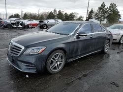 Salvage cars for sale from Copart Denver, CO: 2019 Mercedes-Benz S 560 4matic