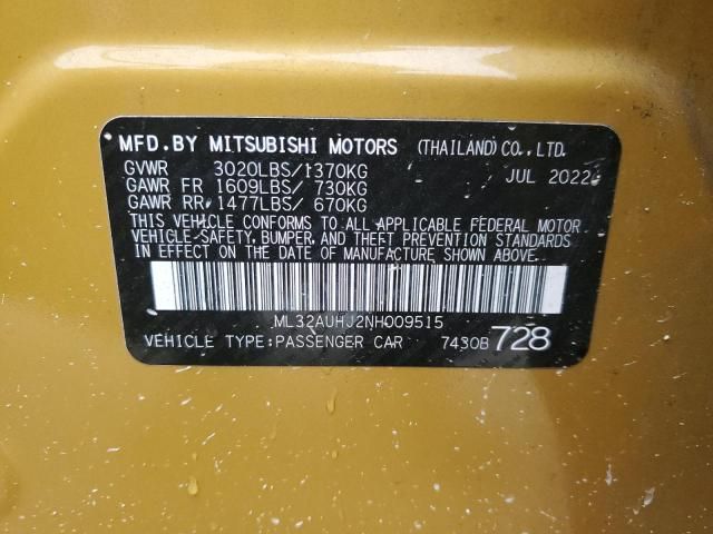 2022 Mitsubishi Mirage ES